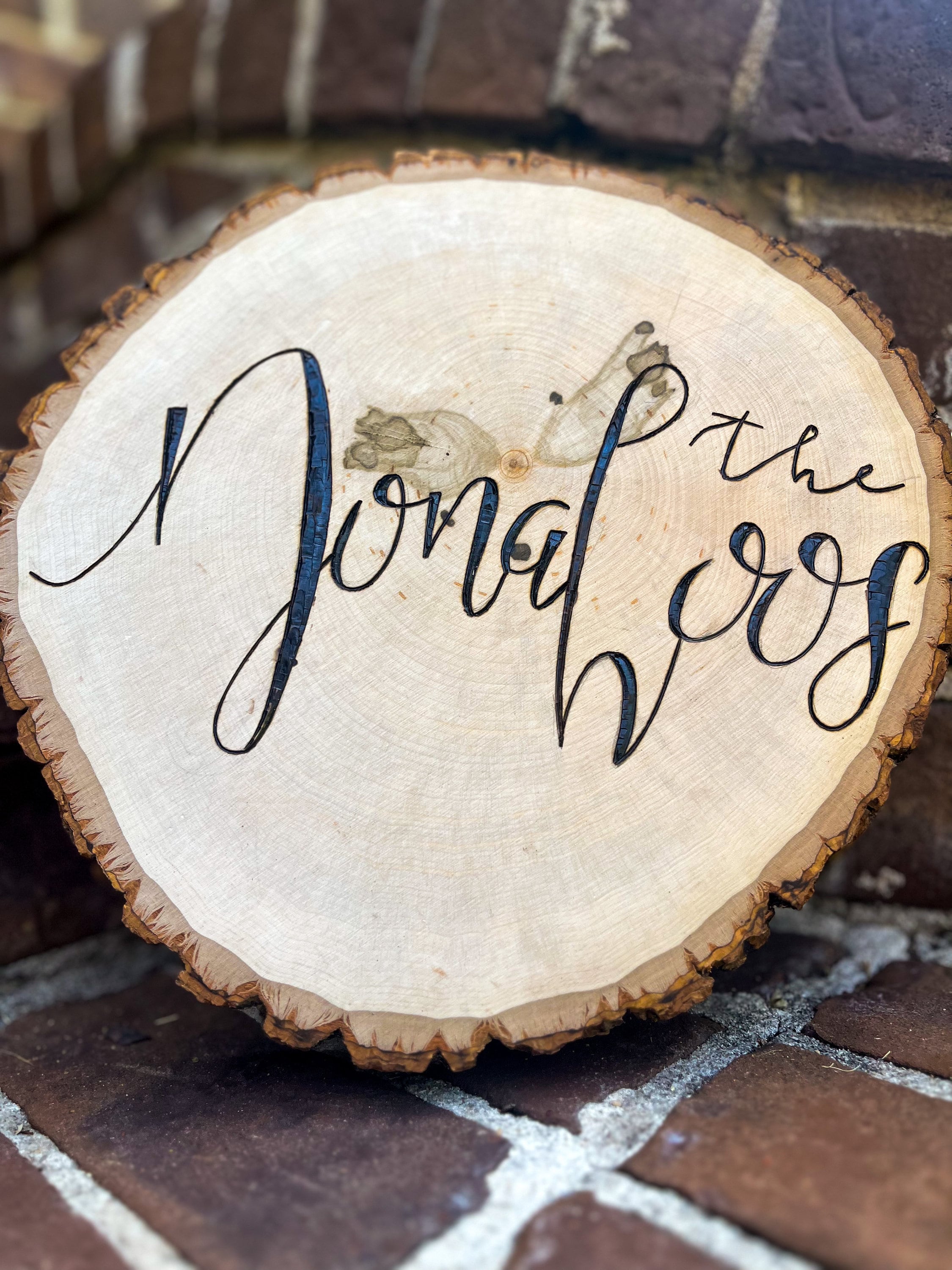 Wood Burning Custom Name Wood Piece Country Basswood Decor Etsy