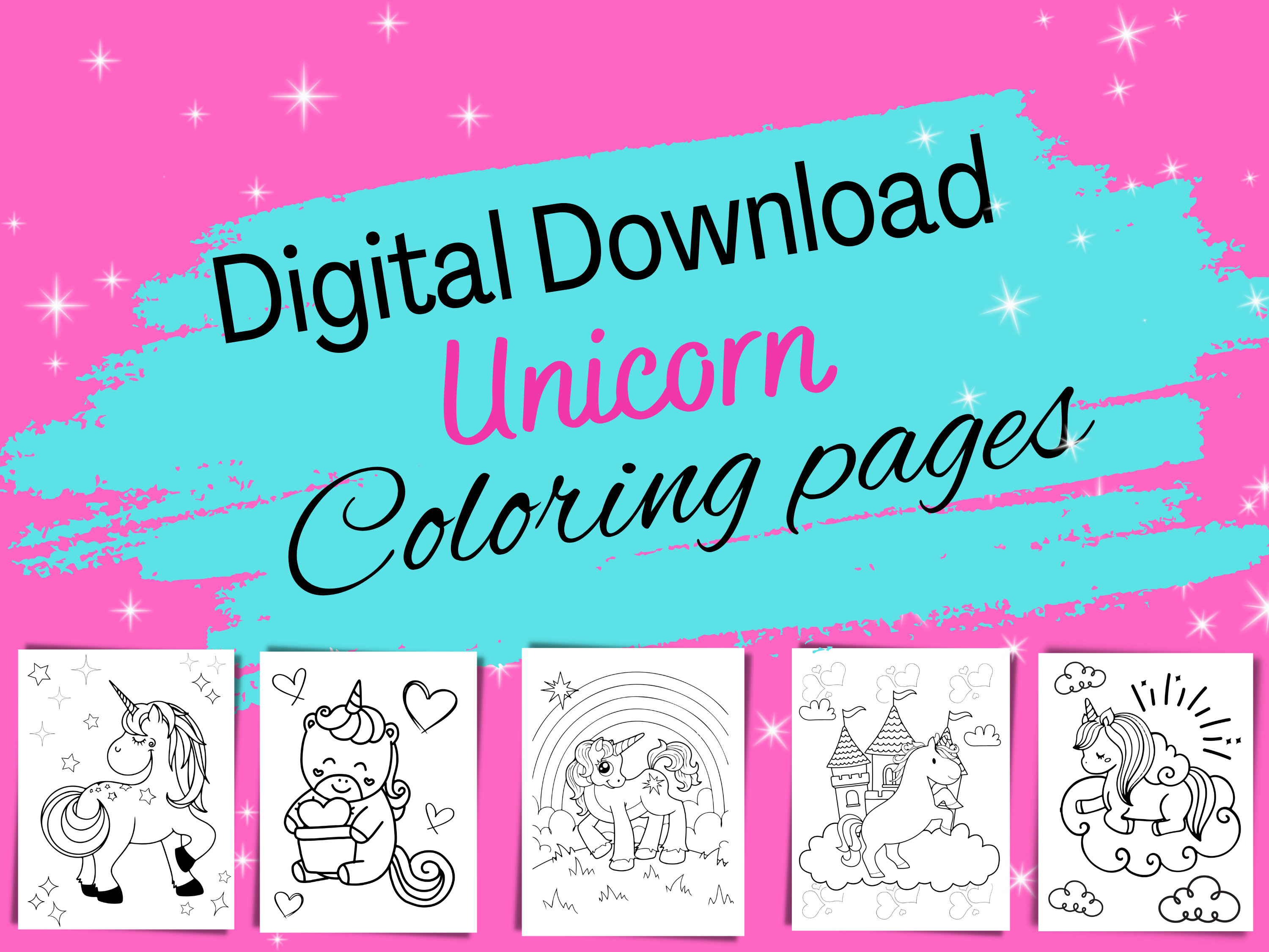 unicorn-coloring-pages-for-kids-preschool-kindergarten-etsy