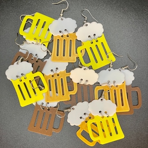3D Printed Beer Mug Earrings | Beerings