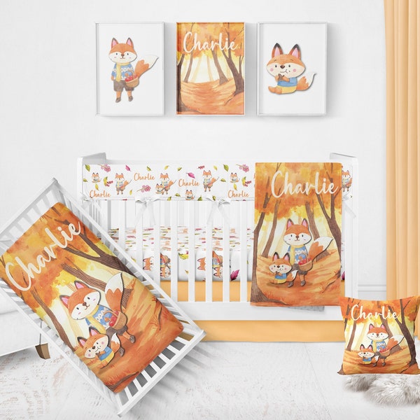 Fox Crib Bedding Etsy