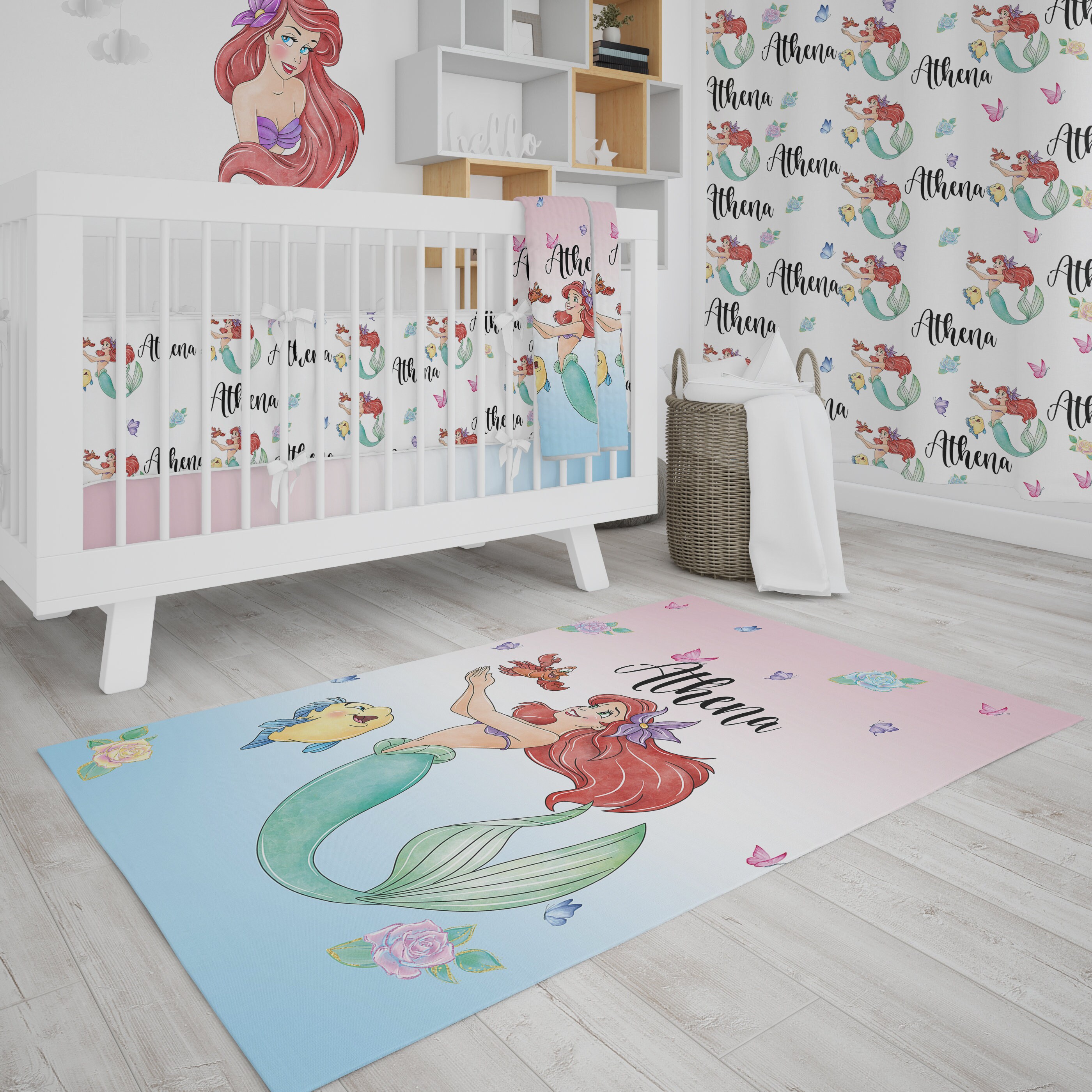 Mermaid Crib Bedding Set Baby Girl Crib Bedding Ariel Crib Etsy