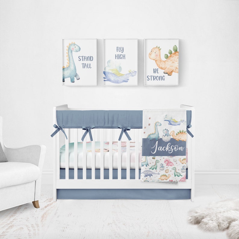 Dinosaur Crib Bedding Set Baby Boy Crib Bedding Dinosaur Etsy