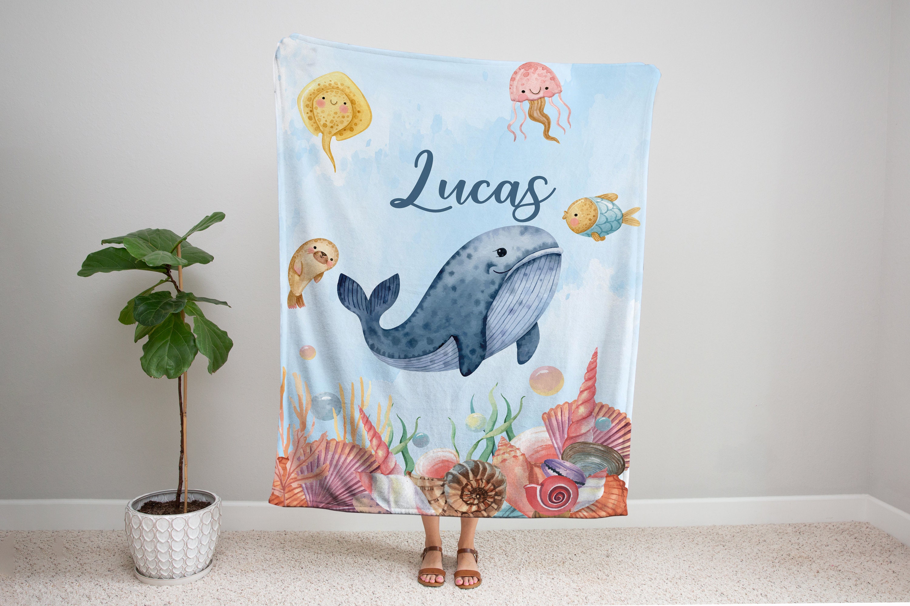 Under the Sea Nursery Room Rug Baby Boy Rug Ocean Nursery Etsy
