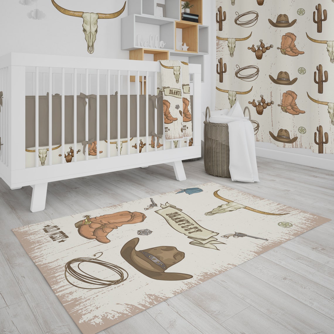 Cowboy Room Rug Baby Boy Nursery Custom Rug Western Nursery Etsy