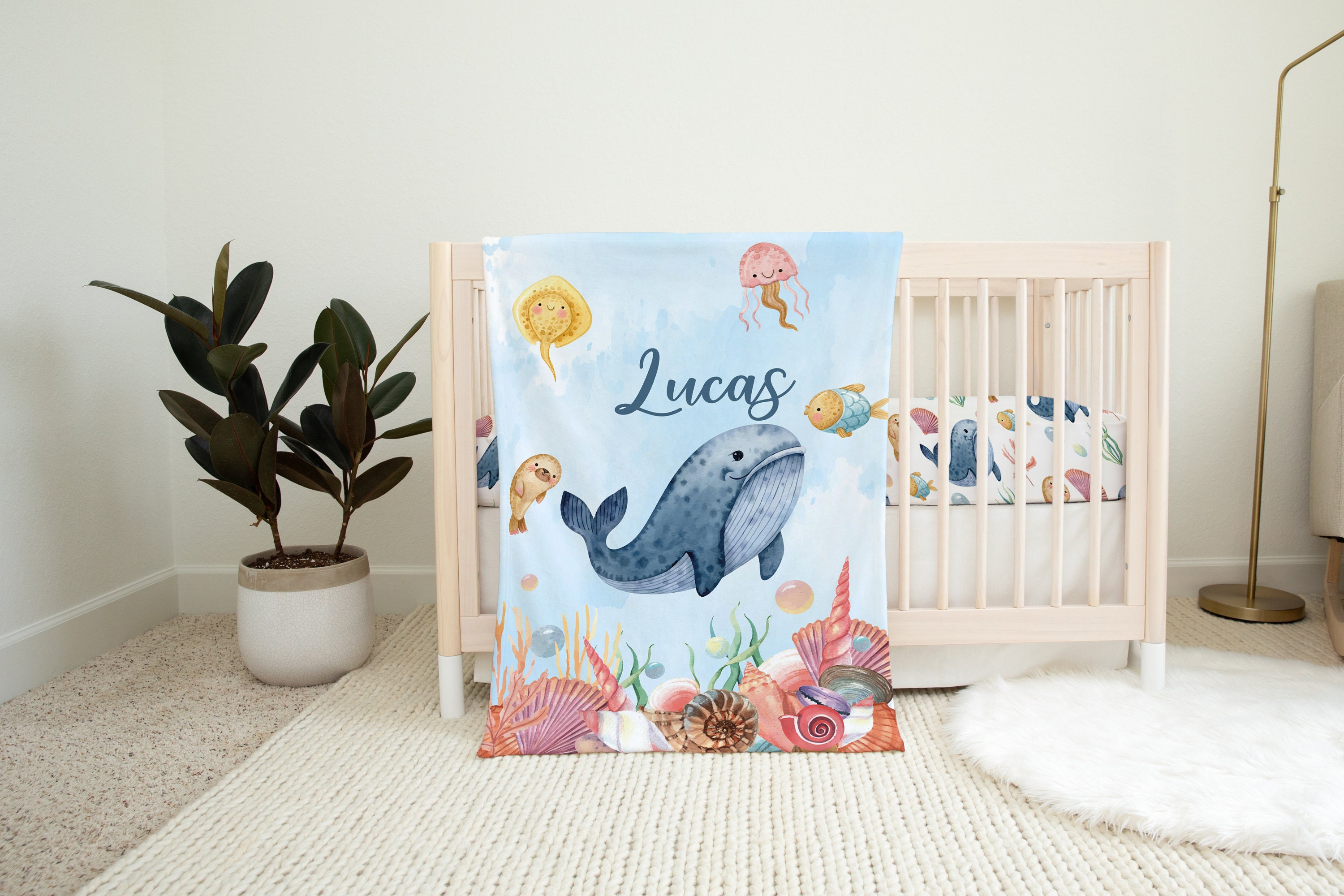 Under the Sea Nursery Room Rug Baby Boy Rug Ocean Nursery Etsy