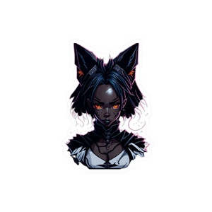 Dark Vixen Kiss-Cut Vinyl Decals - Water-Resistant Satin Finish Stickers: Choose Your Size for Unique Wall Art and Laptop Decor