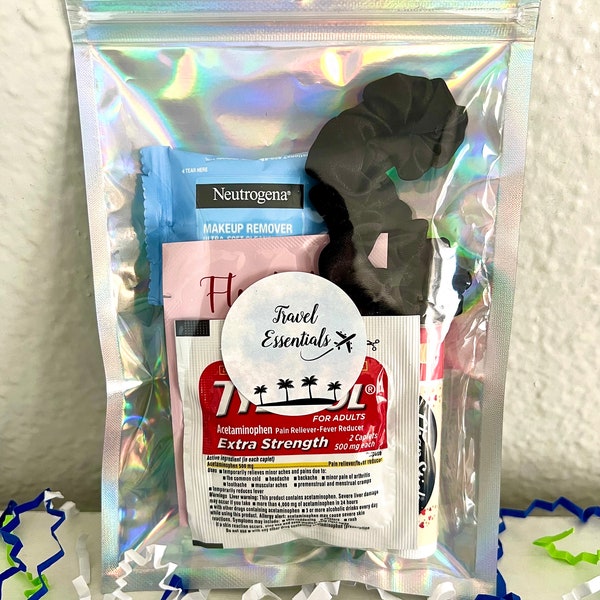 Travel Essentials kit | Vacation Travel Kit | Girls night out | Party favors | Bachelorette hangover kit | Bridal Party Gift