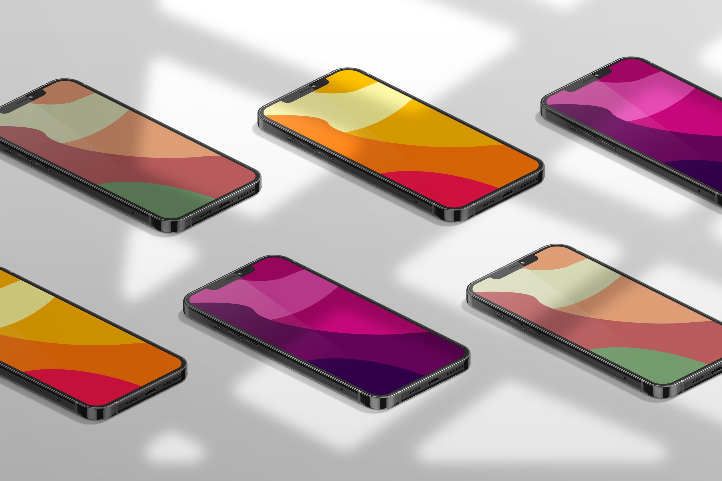 10 Minimal Waves Phone Wallpapers iPhone 15 Digital - Etsy