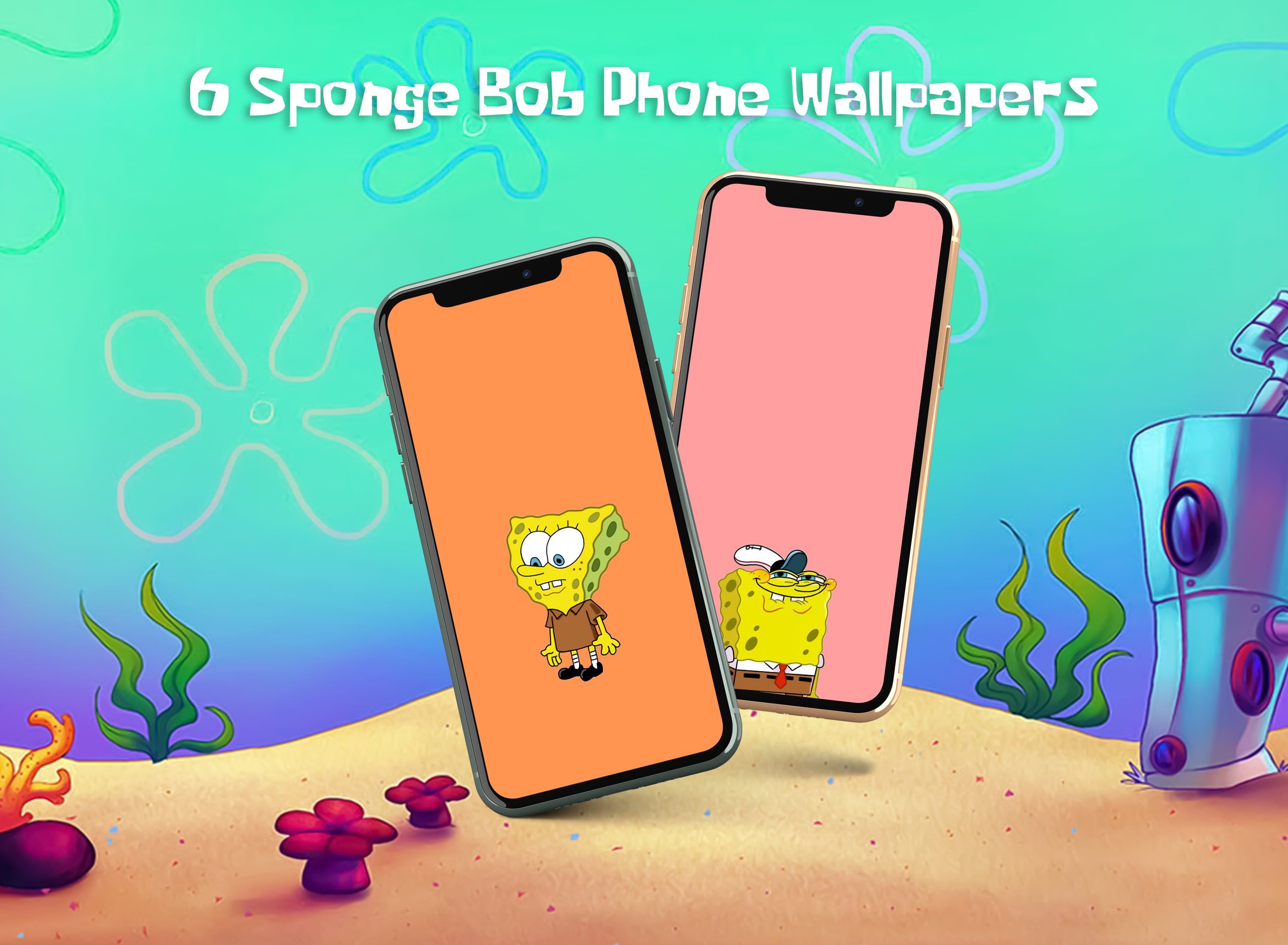 Etsy đang cung cấp 6 hình nền Spongebob dễ thương cho điện thoại của bạn! Hình nền này sẽ khiến bạn cười và đem lại cảm giác vui vẻ cho ngày của bạn. Hãy truy cập đường dẫn này để tải về và trang trí điện thoại của bạn với Spongebob!