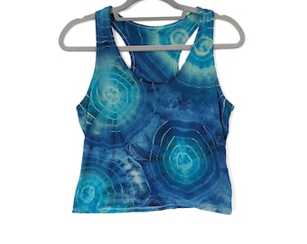 Tie Dye Tank Top | Medium | Geode Ice Dye | Upcycled | Boho Hippie Clothing