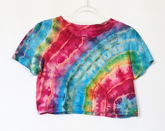 Upcycled Tie Dye Cropped Tee : Women's Small