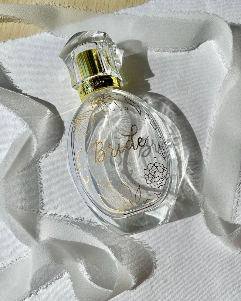 Custom Engraved Perfume Bottle for Bride – Personalized Wedding Gift ...