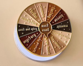 Neutral Book Genre Kindle Grip, Kindle Holder, Spinner Roulette, E-reader Accessories, Kindle Accessories, Ereader Grip, Color Wheel