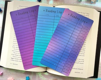 Marcador de registro de lectura, rastreador de libros, lista de lectura, marcador de lectura, marcador de lista de libros, registro de lectura, rastreador de libros, regalos para clubes de lectura