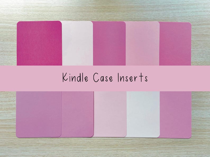 Pink Kindle Case Insert for All Models, Custom Kindle Inserts for Clear Case, Card Stock Kindle Paperwhite Scribe Decor, Book Accessories