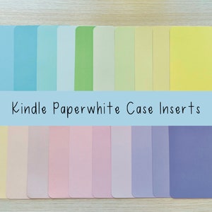 Intercalaire pour étui Kindle, Insert pour étui transparent Kindle, papier cartonné Kindle Paperwhite, Inserts pour étui Paperwhite pour Kindle, Accessoires pour livres, Kindle