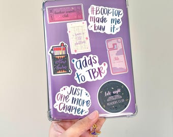 Paquete de pegatinas para amantes de los libros / Paquete de pegatinas para Kindle / Lecturas a fuego lento, Shh, estoy leyendo, Club de lectores nocturnos, Club de románticos empedernidos / Regalo para amantes de los libros