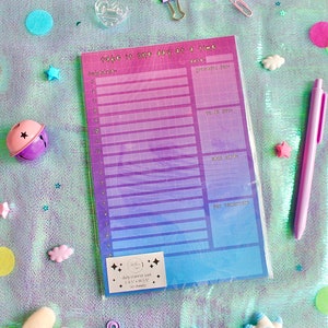 Daily Planner Pad, Planner Pad, Cute Planner Pad, Aesthetic Note Pad, Kawaii Planner Pad, Kawaii Note Pad, Aesthetic Memo Pad, Cute Planner