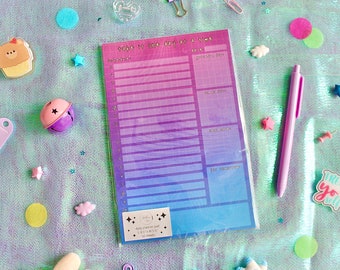 Bloc de notas diario, bloc de notas, bloc de notas lindo, bloc de notas estético, bloc de notas kawaii, bloc de notas kawaii, bloc de notas estético, planificador lindo