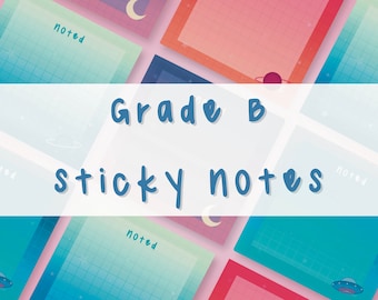 Notas adhesivas de grado B, notas adhesivas celestiales, blocs de notas adhesivas, notas adhesivas bonitas, notas adhesivas bonitas, notas adhesivas espaciales, bloc de notas adhesivas