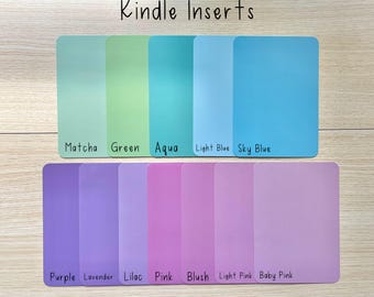 Inserto para funda Kindle, inserto para funda transparente, cartulina para Kindle, insertos para funda Kindle, accesorios para libros, insertos para lectores electrónicos, artículos para libros