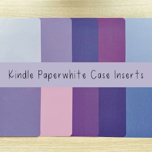 Intercalaire pour étui Kindle, Insert pour étui transparent Kindle, papier cartonné Kindle Paperwhite, Inserts pour étui Paperwhite pour Kindle, Accessoires pour livres, Kindle