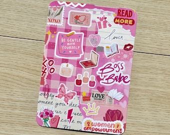 Funda rosa para Kindle, bonita funda para Kindle Paperwhite, decoración estética para Kindle, accesorio femenino para ereader, regalo rosa ruborizado para Kindle.