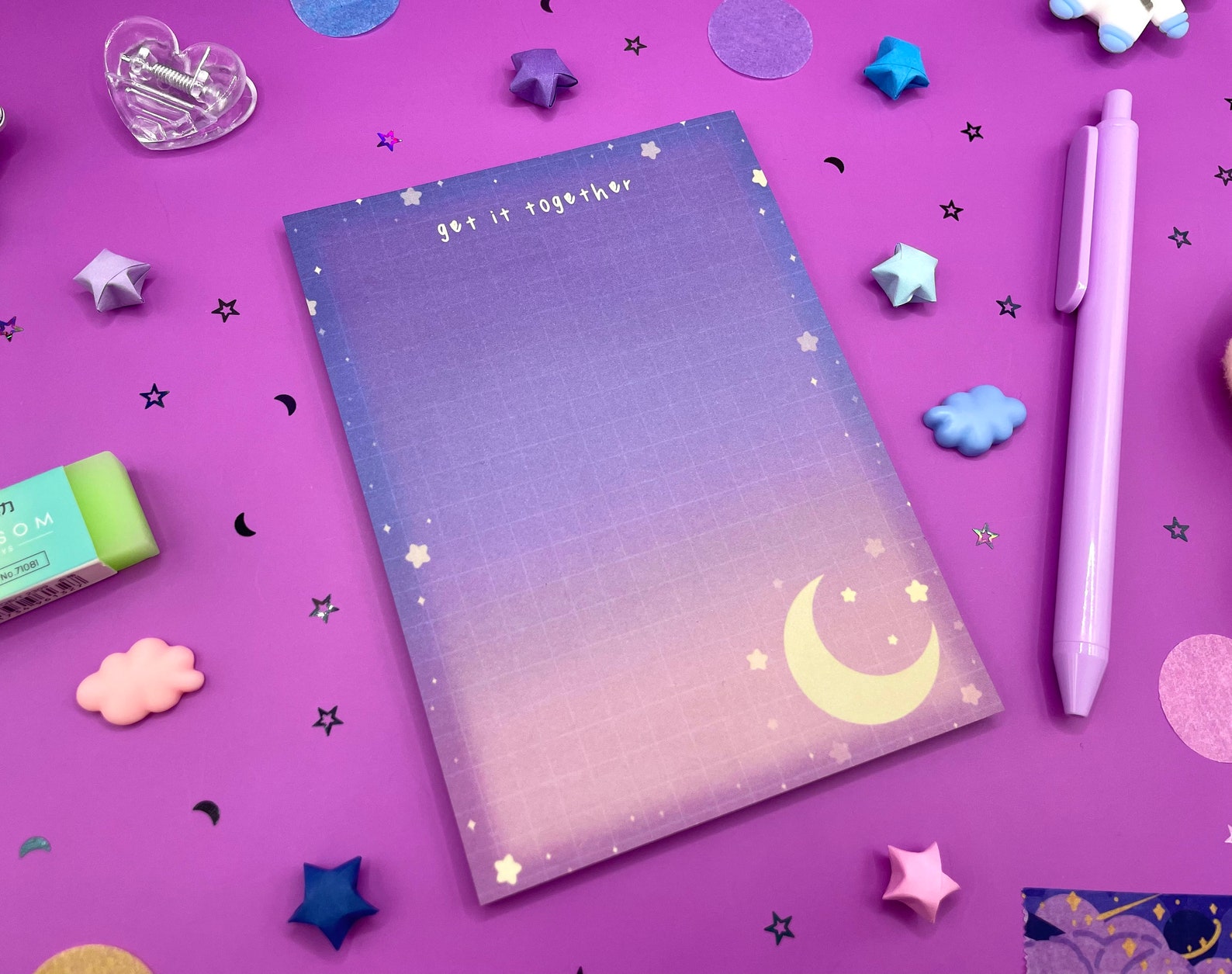 Celestial Notepad Cute Memo Notepad Gift for Her Notepad Etsy