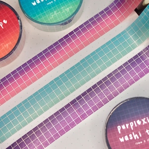 Grid Washi Tape, Masking Tape, Washi Sticker Roll, Silver Foil Washi Tape, Cute Washi Tape, Decorative Tape, Washi Tape Set, Bujo Washi Tape