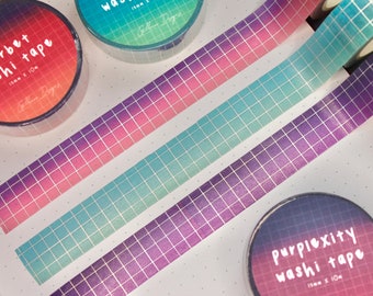 Cinta washi de cuadrícula, cinta de enmascarar, rollo de pegatinas washi, cinta washi plateada, cinta washi bonita, cinta decorativa, set de cintas washi, cinta washi Bujo