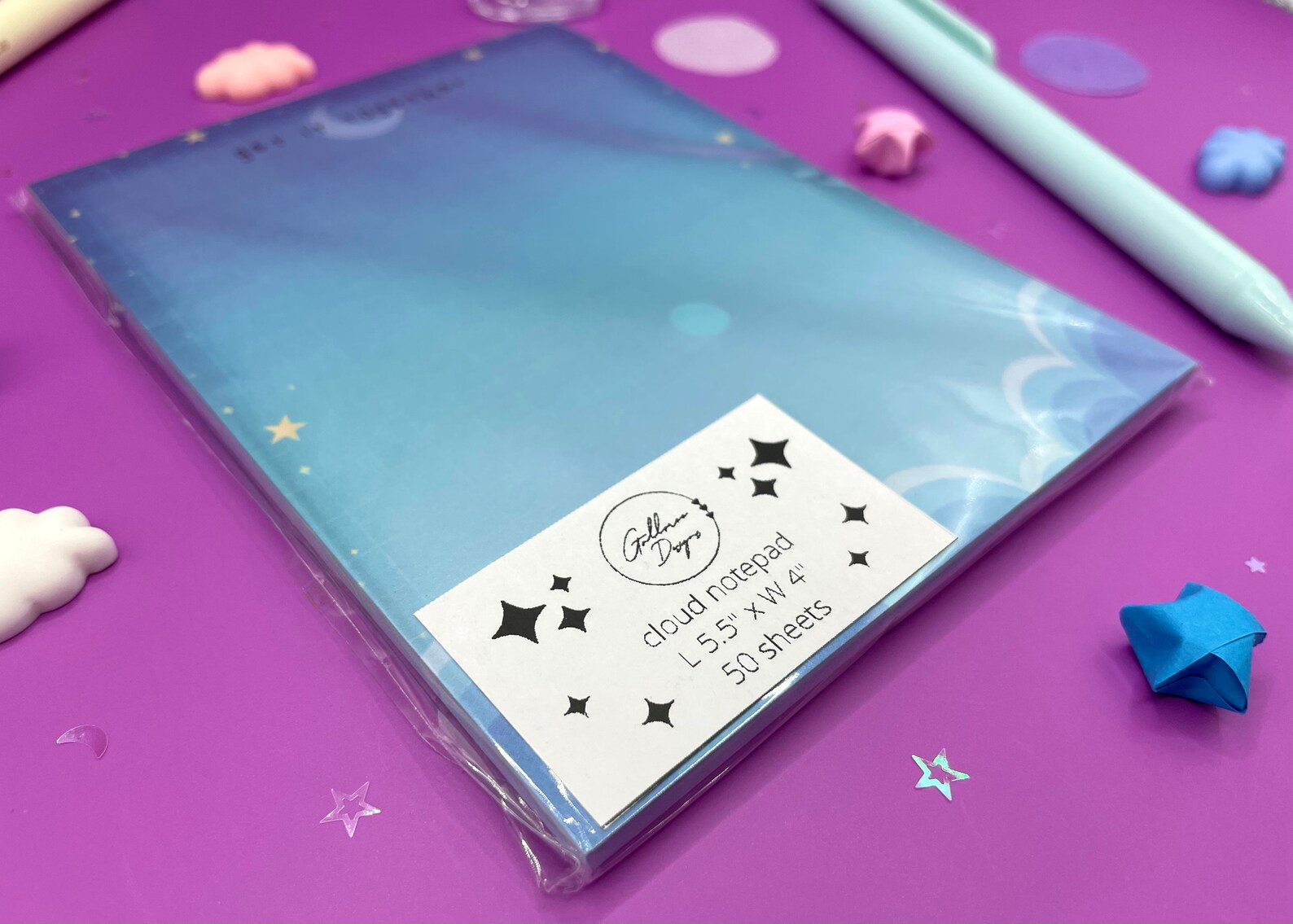 Celestial Notepad Cute Memo Notepad Gift for Her Notepad Etsy