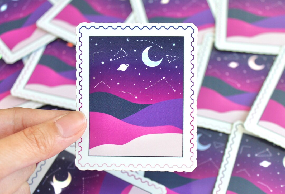 Postage Sticker, Stamps Stickers, Holographic Sticker, Holographic