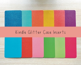 Inserto de funda Kindle con purpurina para todos los modelos, insertos personalizados para funda Kindle transparente, decoración de cartulina para Kindle Paperwhite Scribe, accesorios para libros