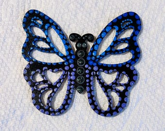 Dot Art Wooden Butterfly Ornaments