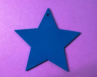 Blue Wooden Stars