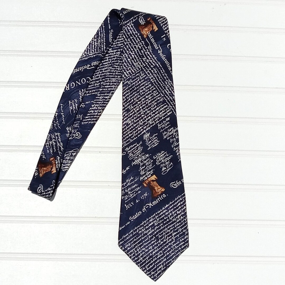 MUSEUM ARTIFACTS Declaration of Independence Men's 100% Silk Necktie ...