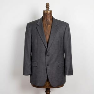 JOS A. BANK Sport Coat Men's 44R Gray 2-Button Wool Blazer Jacket Classic Fit