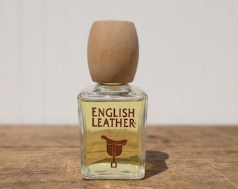 Vintage English Leather After Shave 8 oz New Dana Perfumes Wooden Cap USA 1990s