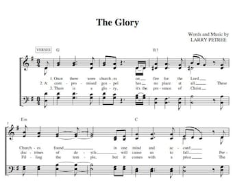 The Glory - Southern Gospel Sheet Music (PDF) Sung by the Freemans / Written by Larry Petree
