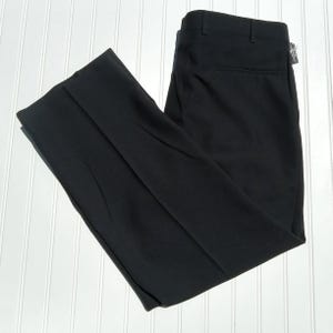 BARRINGTON Dress Pants Mens 38 x 30 Black Pleated Front Wool Blend Vintage Slacks NWT Lightweight