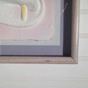 Vintage Cast Paper Sculpture Calla Lily Signed PC Figi Graphics 3D Embossed Art image 4