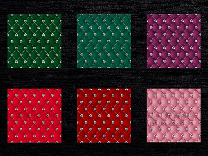 Tuft Patterns Holiday Sparkle Tufted Background and Clip Art Set, 12 Tufted Seamless ...
