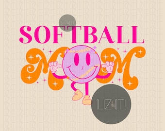 Softball Mama PNG- softball mom, momma, softball, sublimation digital, sport mom, softball season, preppy, softball preppy, trendy, pink