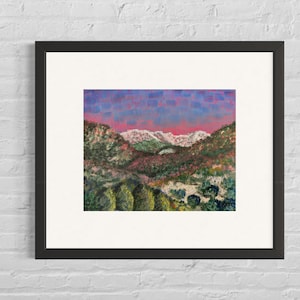 Impressionist Santa Fe Acrylic Painting by Kirby | Fine Art Print