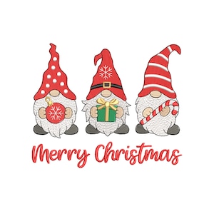 Weihnachts Wichtel Stickdatei, Stickdatei, Maschinenstickdatei, 4 Größen