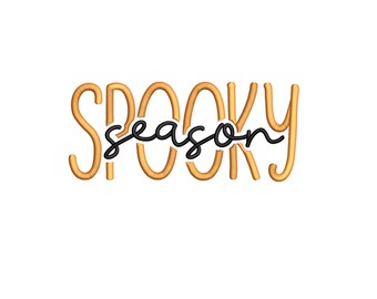 Halloween Embroidery Design, Spooky Season Embroidery File, Instant Download, 4 sizes