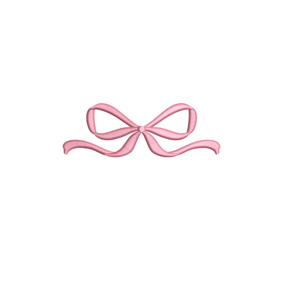 Mini Ribbon Bow Embroidery Design, Girly Coquette Embroidery File, 12 sizes, Instant Download