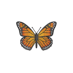 Monarch Butterfly Embroidery Design, Machine Embroidery Pattern, Instant Download, 6 sizes