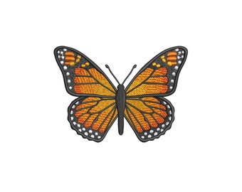 Monarch Butterfly Embroidery Design, Machine Embroidery Pattern, Instant Download, 6 sizes