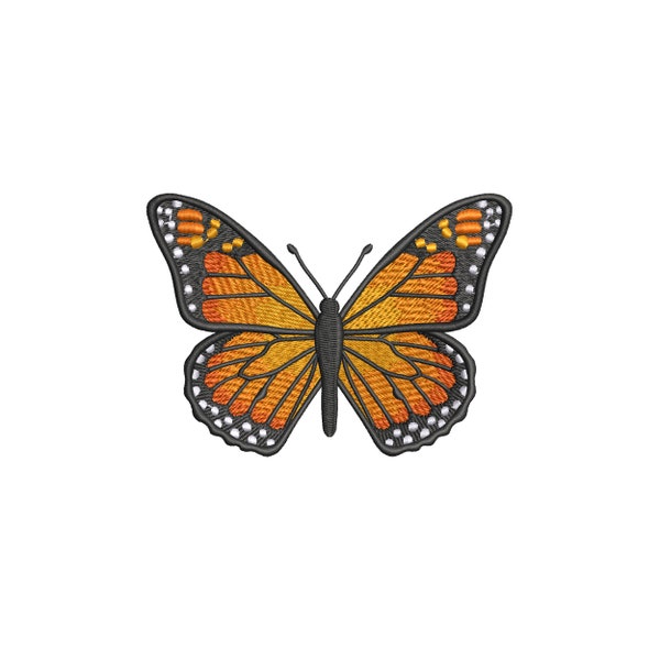 Butterfly Monarch Embroidery Design Butterfly Pattern for Machine Embroidery Instant Download, 6 Sizes